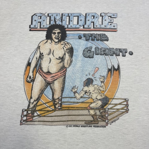 WWF Andre The Giant Vintage RARE Tshirt - Picture 3 of 5